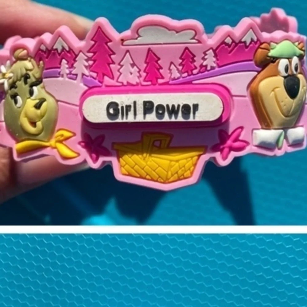 Yogi Bear bracelet girl power bracelet plastic rubber bracelet jewelry
